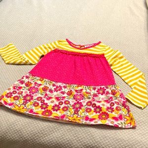Jumping Fences Girl’s Dress Size 6 100% Cotton Whimsical Print Soft & Comfy